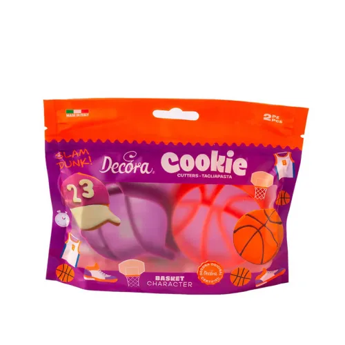 Κουπ πατ πλαστικά Καπέλο & Μπάλα Μπάσκετ - 2τμχ.