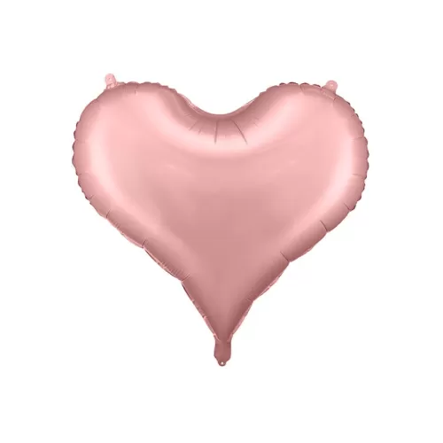 Μπαλόνι καρδιά ανοιχτό ροζ foil - 61x53εκ.