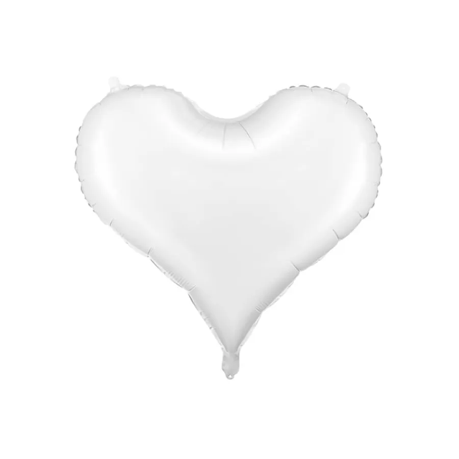 Μπαλόνι καρδιά λευκή foil - 61x53εκ.