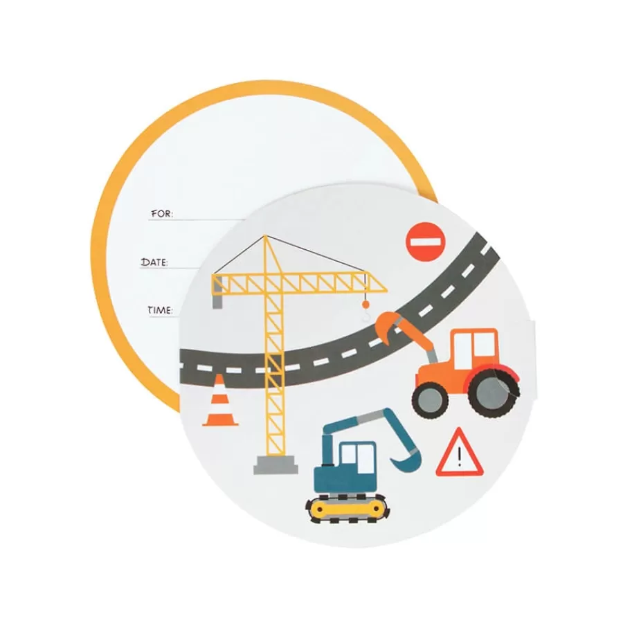 Προσκλήσεις για πάρτυ - Εργοτάξιο - 8τμχ.