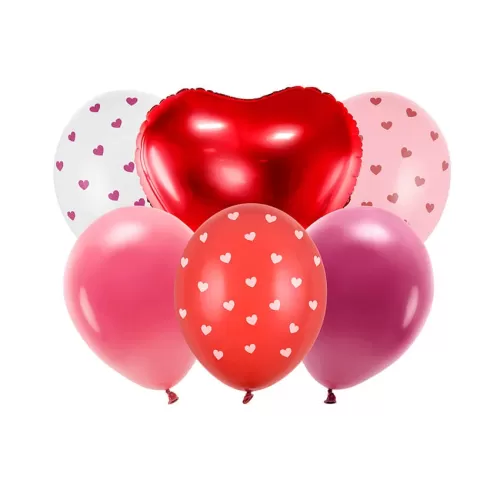 Σετ μπαλόνια Be My Valentine - 6τμχ.