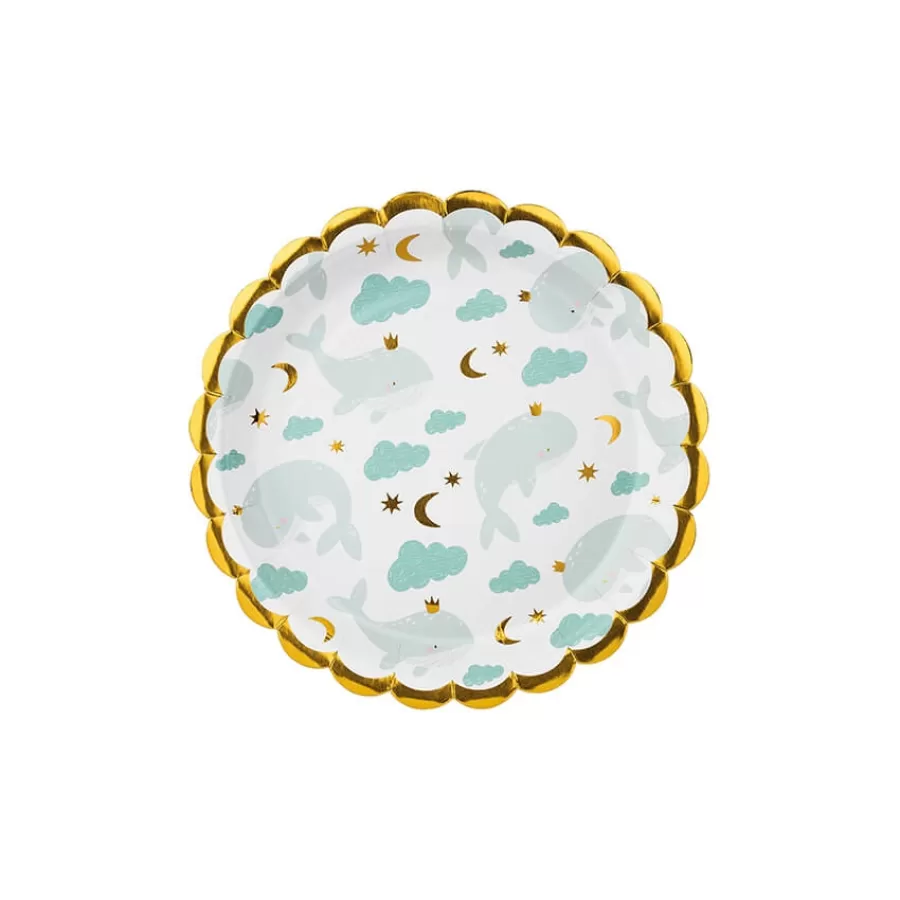 Χάρτινα πιάτα γλυκού Φάλαινα - 6τμχ.