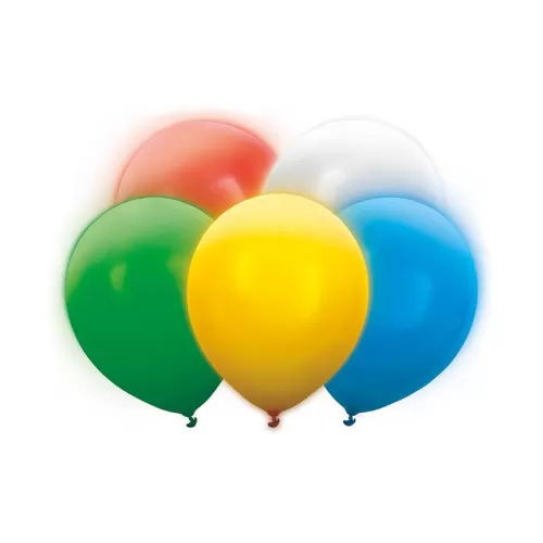 Μπαλόνια πολύχρωμα με led - 5τμχ.