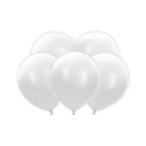 Μπαλόνια λευκά με led - 5τμχ.