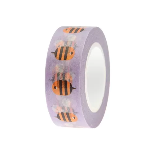 Washi Tape λιλά με Μελισσούλες