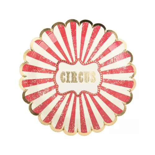 Χάρτινα πιάτα Τσίρκο Vintage - 8τμχ.