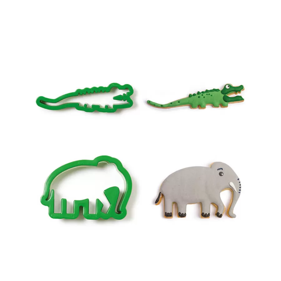 Κουπ πατ πλαστικά Ελέφαντας & Κροκόδειλος - 2τμχ.