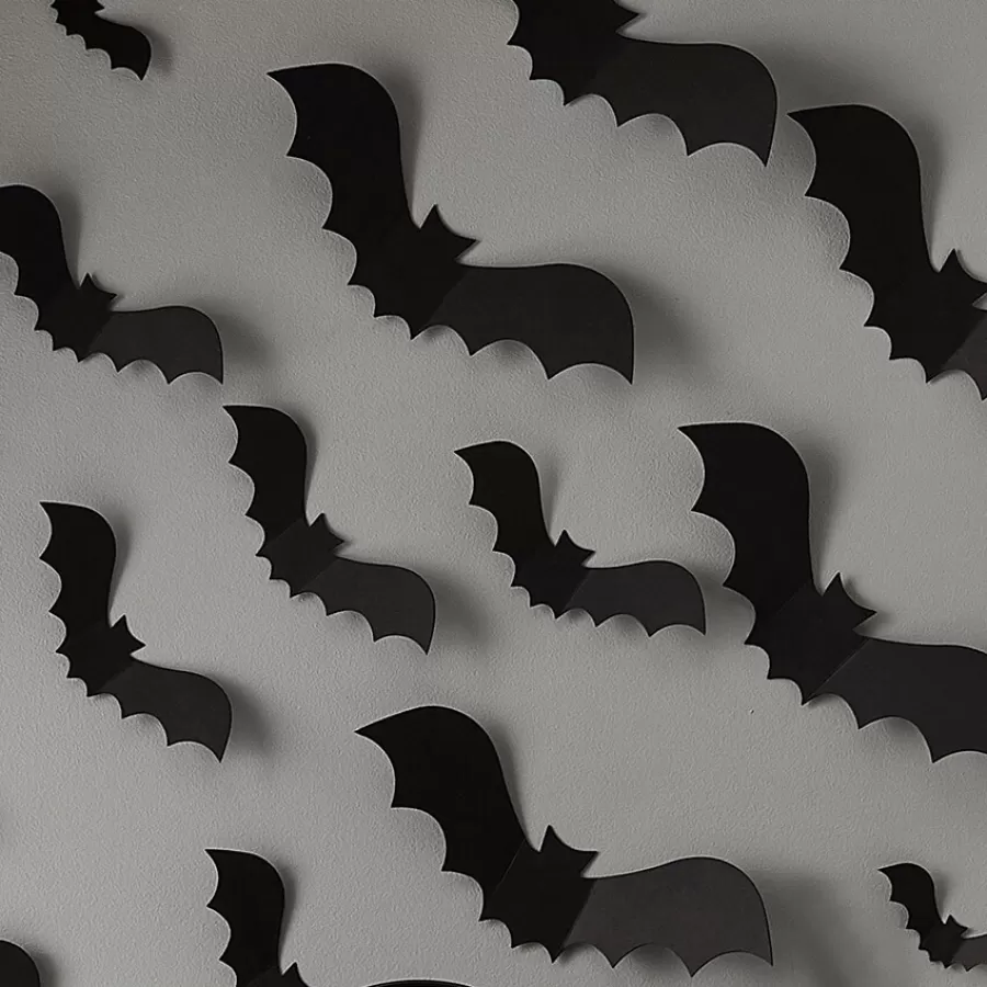 Nυχτερίδες χάρτινες μαύρες διακοσμητικές - 30τμχ.