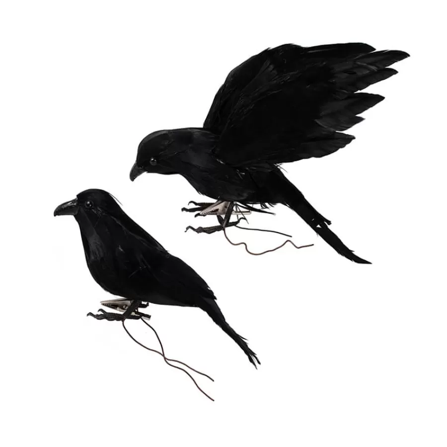 Κοράκια μαύρα διακοσμητικά - 2τμχ.