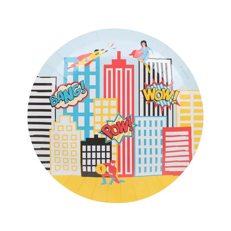 Χάρτινα πιάτα Σούπερ Ήρωες & Ηρωίδες - 8τμχ.