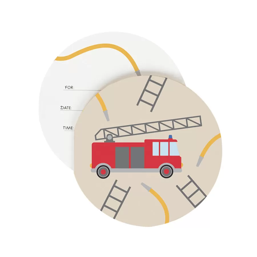 Προσκλήσεις για πάρτυ - Πυροσβέστης - 8τμχ.