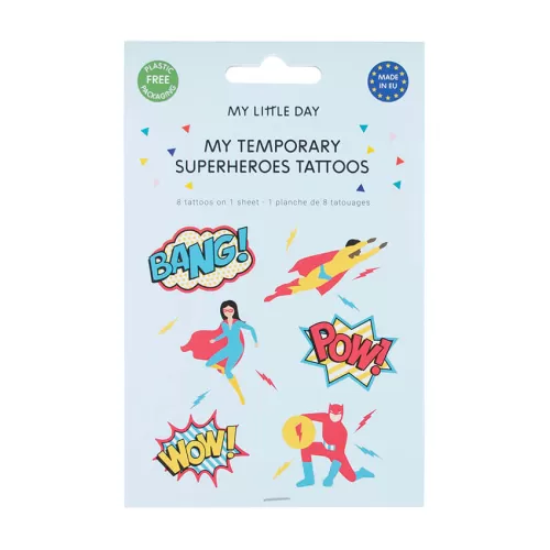Τατουάζ για παιδιά Σούπερ Ήρωες & Ηρωίδες - 8τμχ.