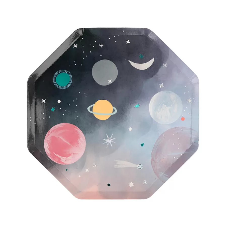 Χάρτινα πιάτα Διάστημα - 8τμχ.