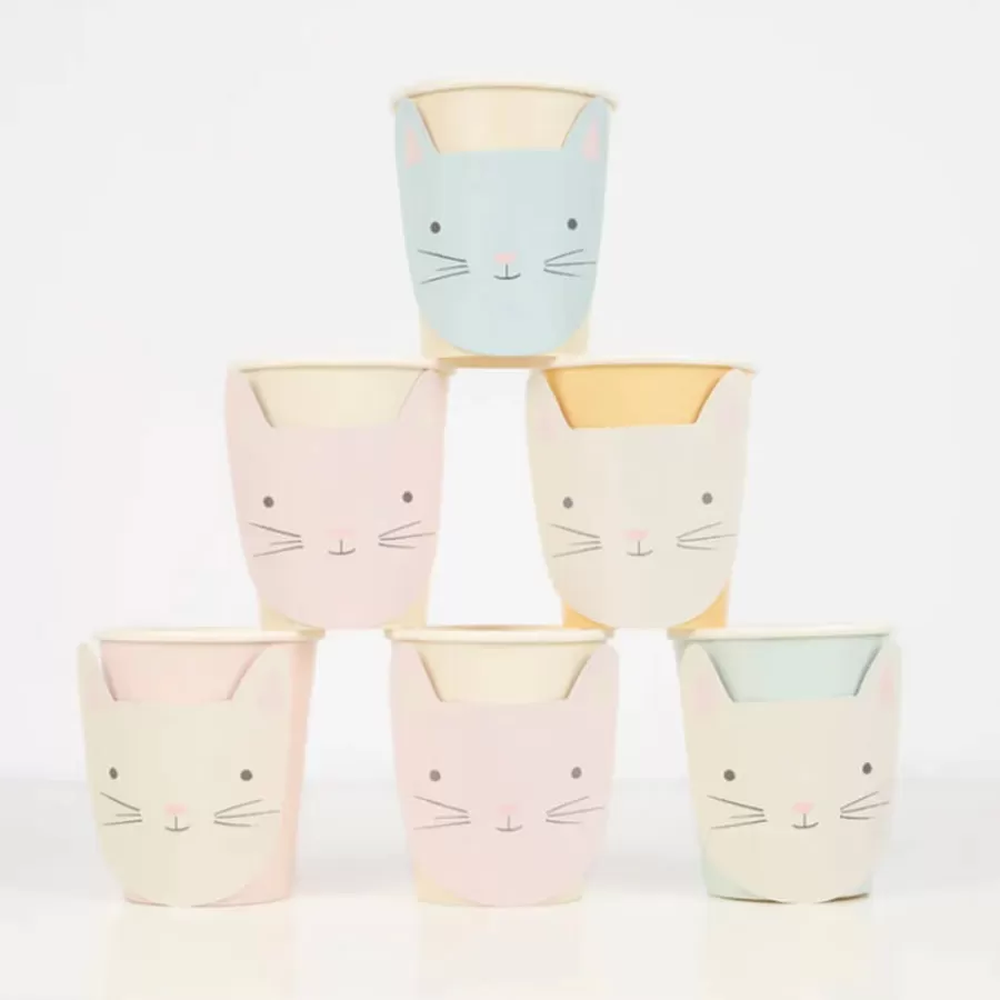 Χάρτινα ποτήρια Γατούλες παστέλ - 8τμχ. Χάρτινα ποτήρια Γατούλες παστέλ - 8τμχ.