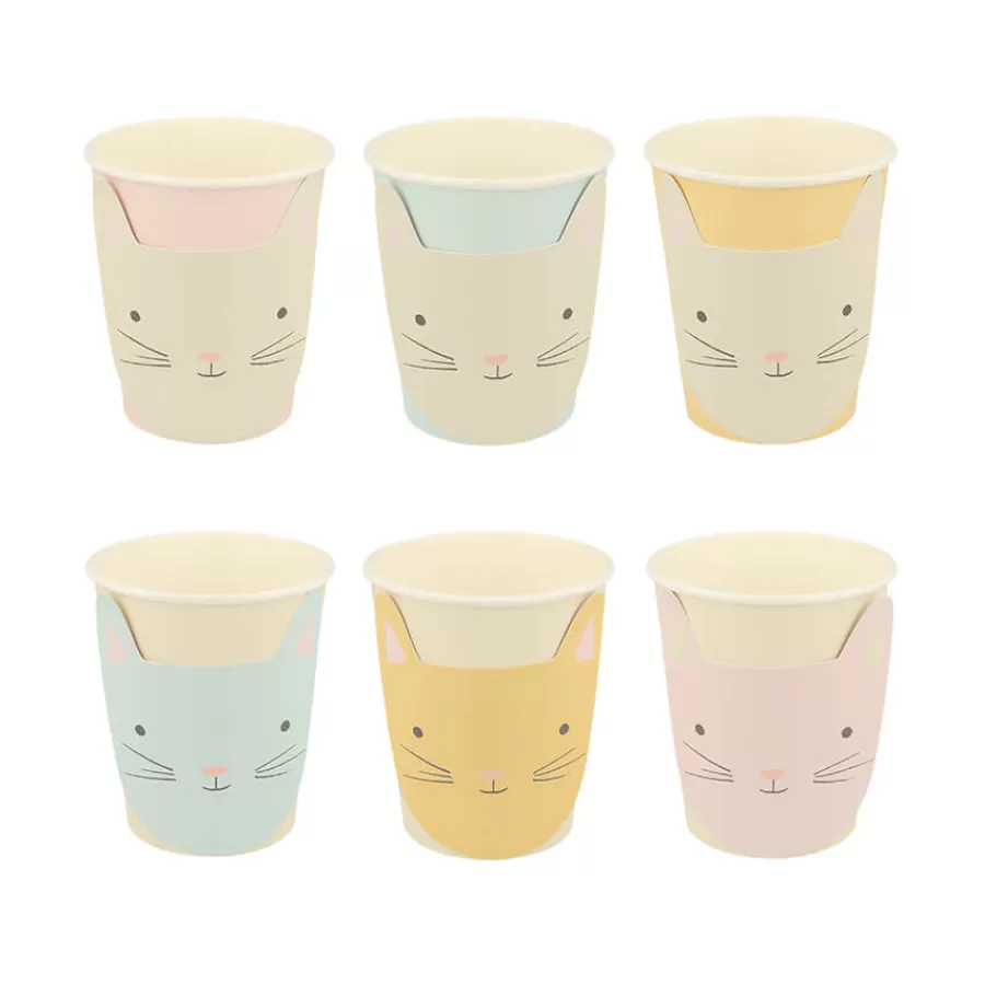 Χάρτινα ποτήρια Γατούλες παστέλ - 8τμχ. Χάρτινα ποτήρια Γατούλες παστέλ - 8τμχ.