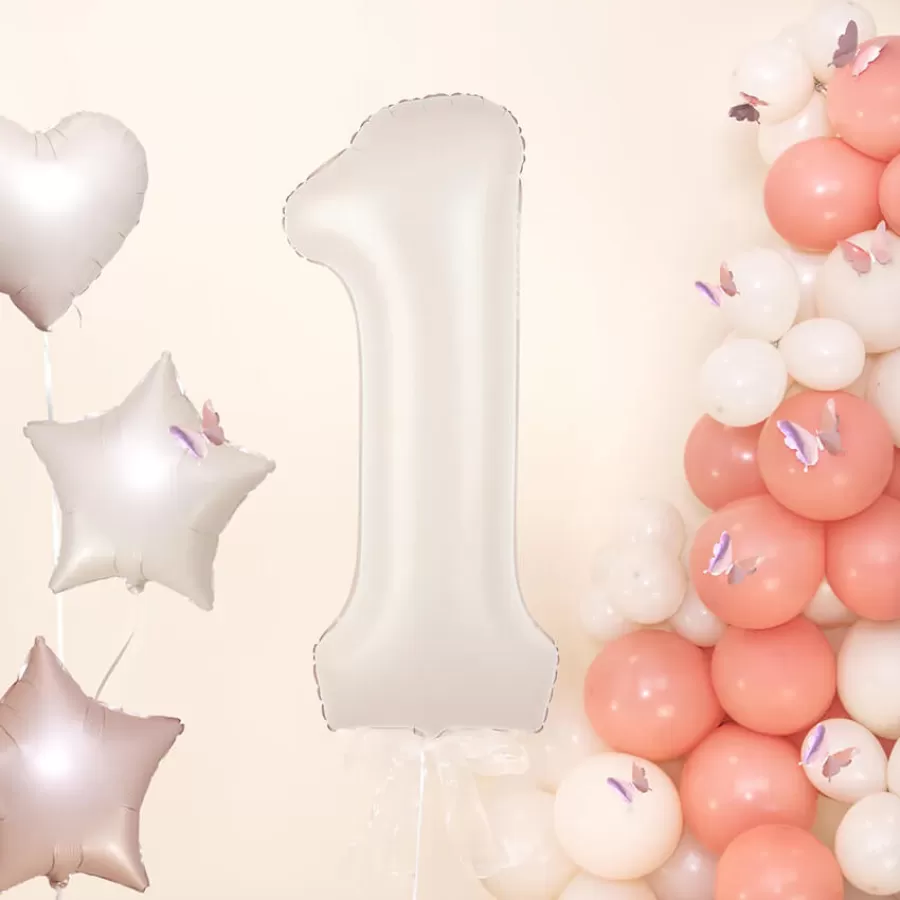 Μπαλόνι αριθμός 1 κρεμ Μπαλόνι αριθμός 1 κρεμ