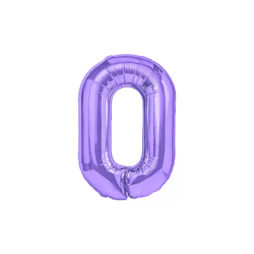 Μπαλόνι αριθμός 0 μοβ