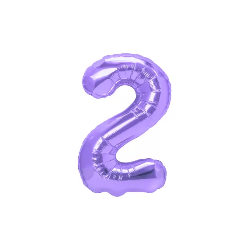 Μπαλόνι αριθμός 2 μοβ