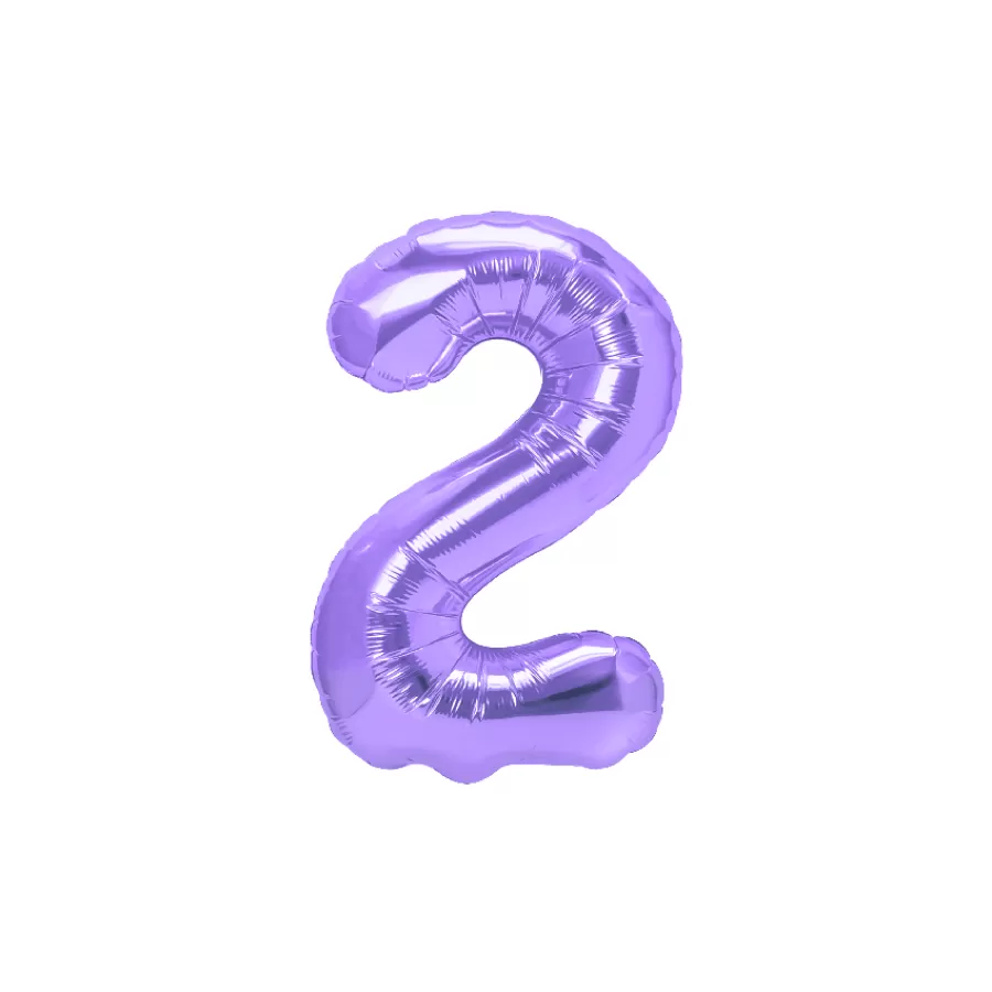 Μπαλόνι αριθμός 2 μοβ