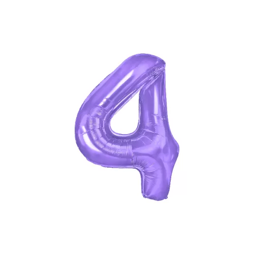 Μπαλόνι αριθμός 4 μοβ