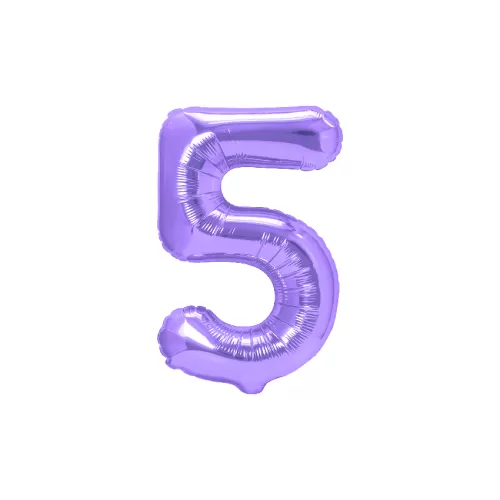 Μπαλόνι αριθμός 5 μοβ