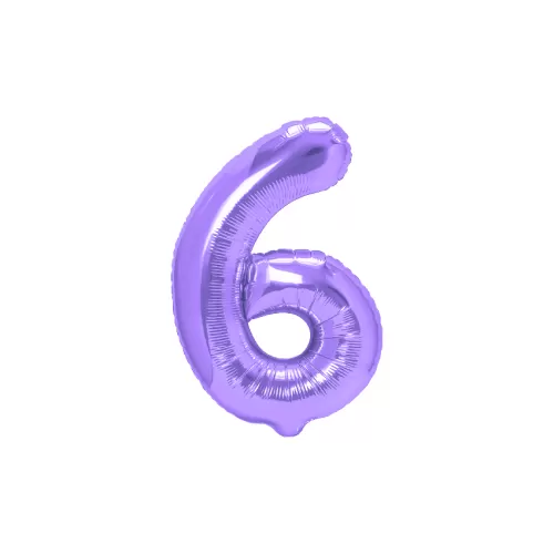 Μπαλόνι αριθμός 6 μοβ