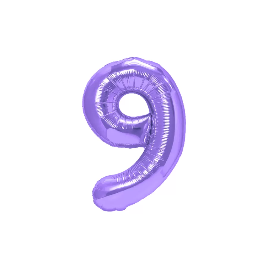 Μπαλόνι αριθμός 9 μοβ