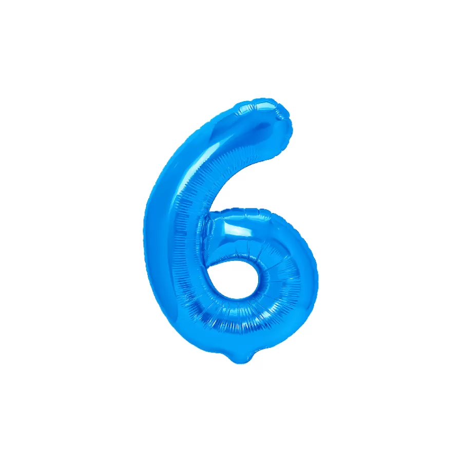 Μπαλόνι αριθμός 6 μπλε