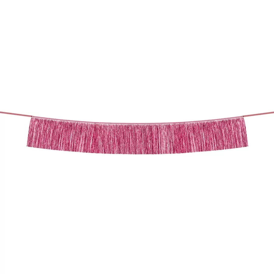Γιρλάντα ροζ foil με λεπτά κρόσια