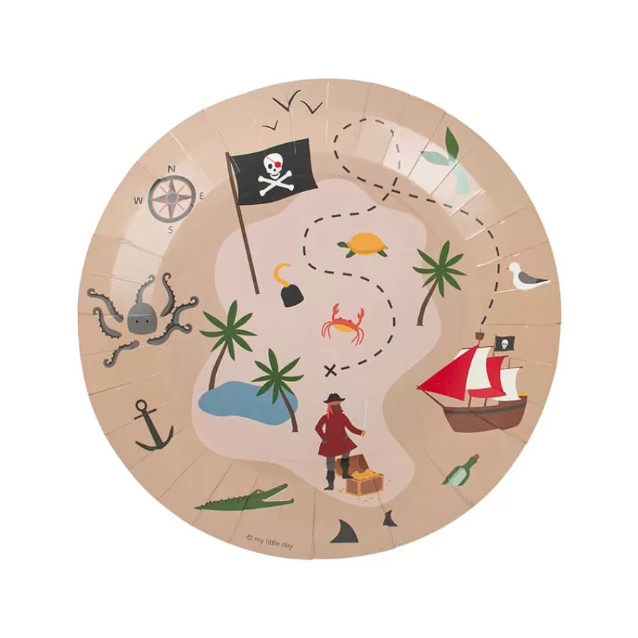 Χάρτινα πιάτα Πειρατής - 8τμχ.