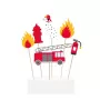Διακοσμητικά για τούρτα Πυροσβέστης - 8τμχ.