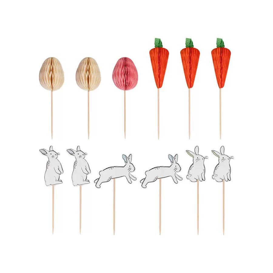 Διακοσμητικά για Cupcakes Κουνελάκια/Καρότα/Αβγά - 12τμχ. Διακοσμητικά για Cupcakes Κουνελάκια/Καρότα/Αβγά - 12τμχ.