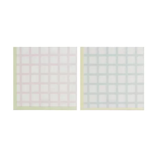 Χαρτοπετσέτες καρό παστέλ χρώματα - 16τμχ.