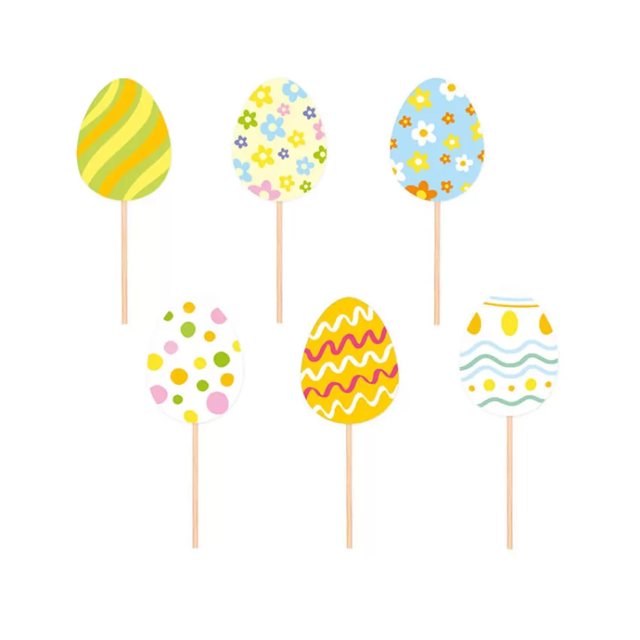 Διακοσμητικά για γλυκό Πασχαλινά Αβγά - 6τμχ.