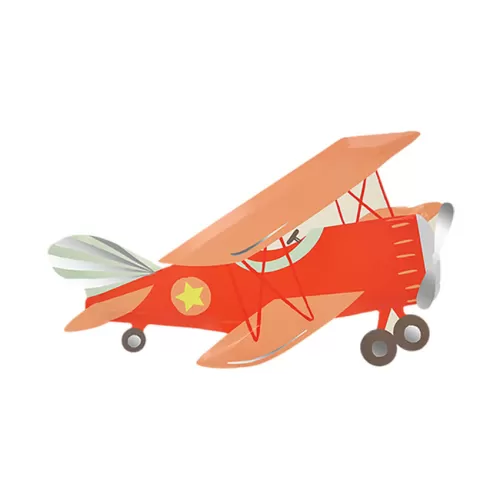 Χάρτινα πιάτα γλυκού Αεροπλάνο κόκκινο - 8τμχ.