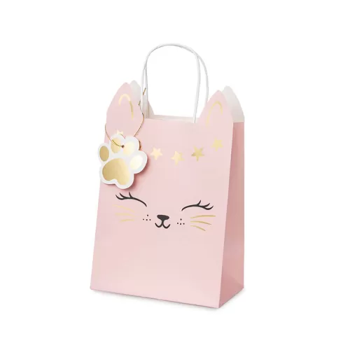 Χάρτινη σακούλα Γατούλα ροζ