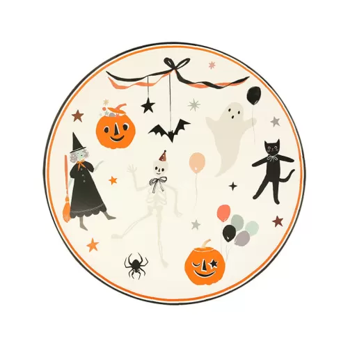 Χάρτινα πιάτα Vintage Halloween - 8τμχ.