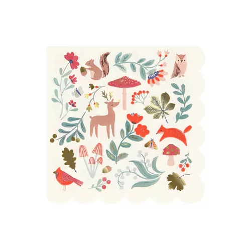 Χαρτοπετσέτες cocktail Winter Woodland - 16τμχ.