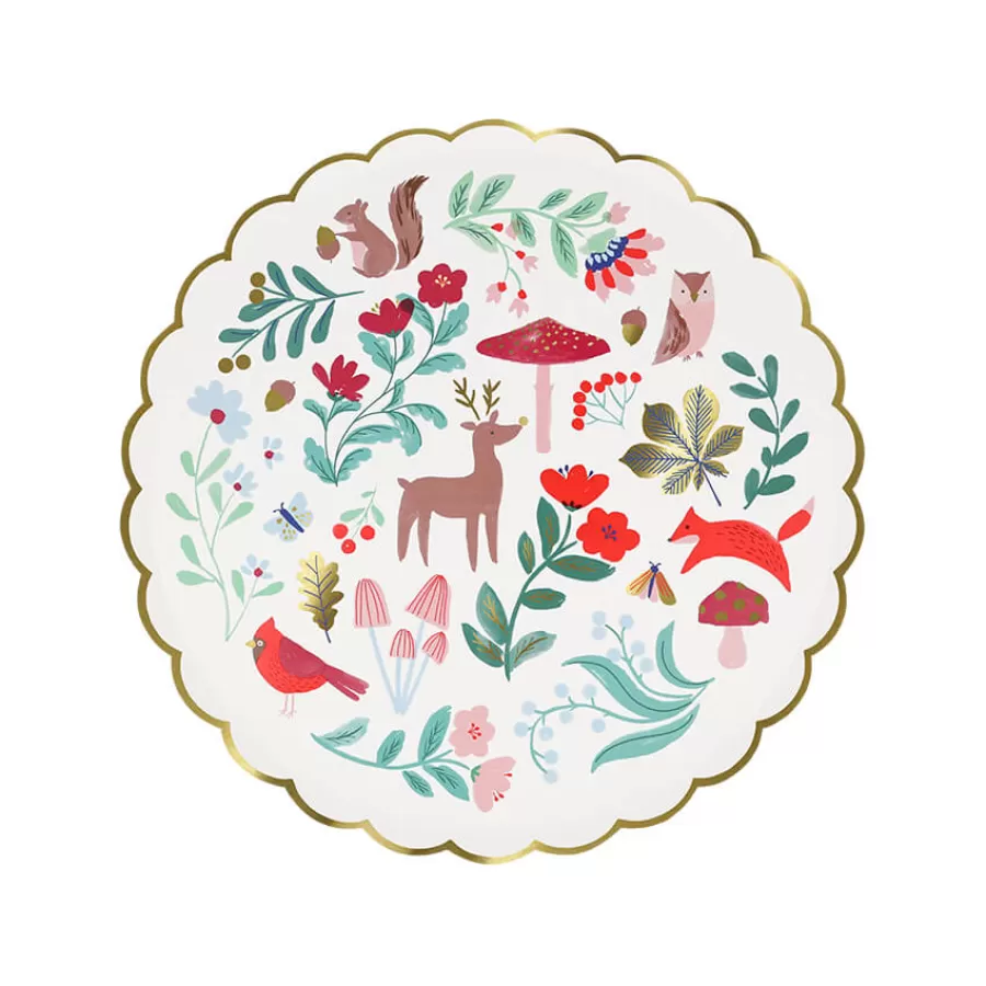 Χάρτινα πιάτα Winter Woodland - 8τμχ.