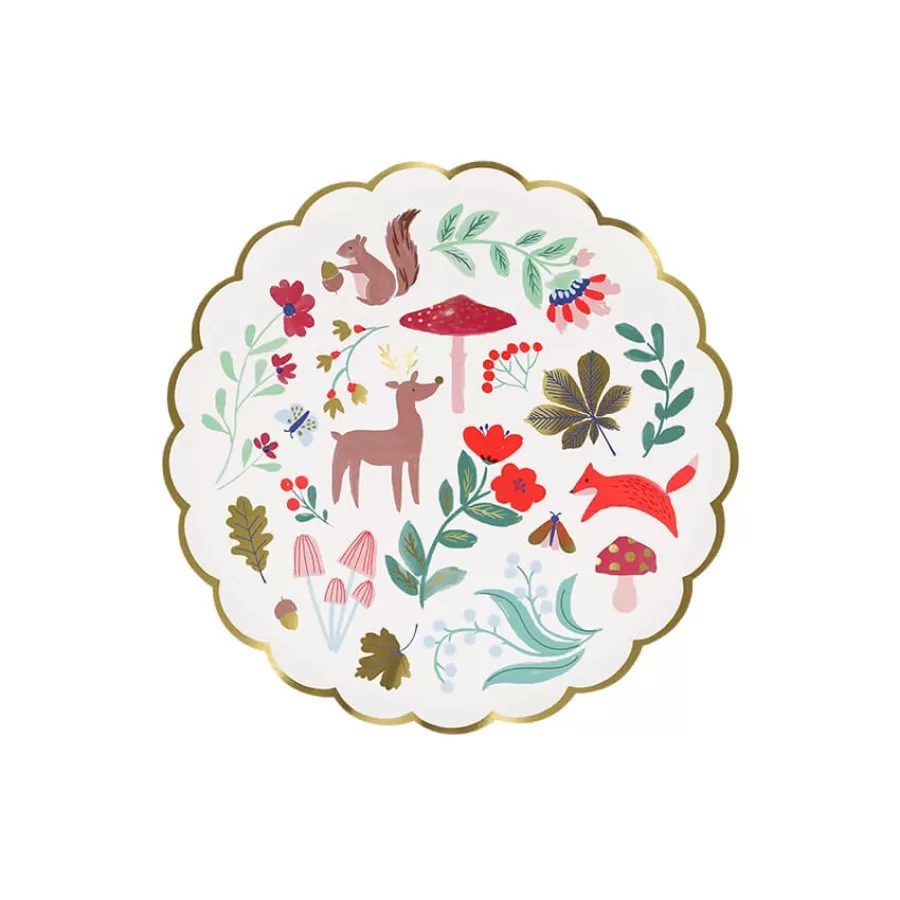Χάρτινα πιάτα γλυκού Winter Woodland - 8τμχ.