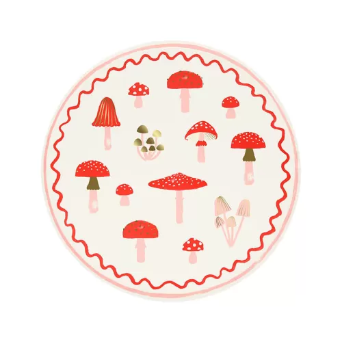 Χάρτινα πιάτα Merry Mushrooms - 8τμχ.