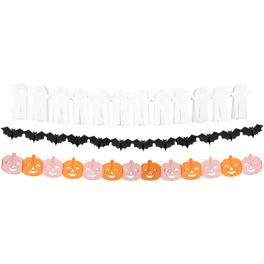 Σετ γιρλάντες χάρτινες Halloween - 3τμχ.