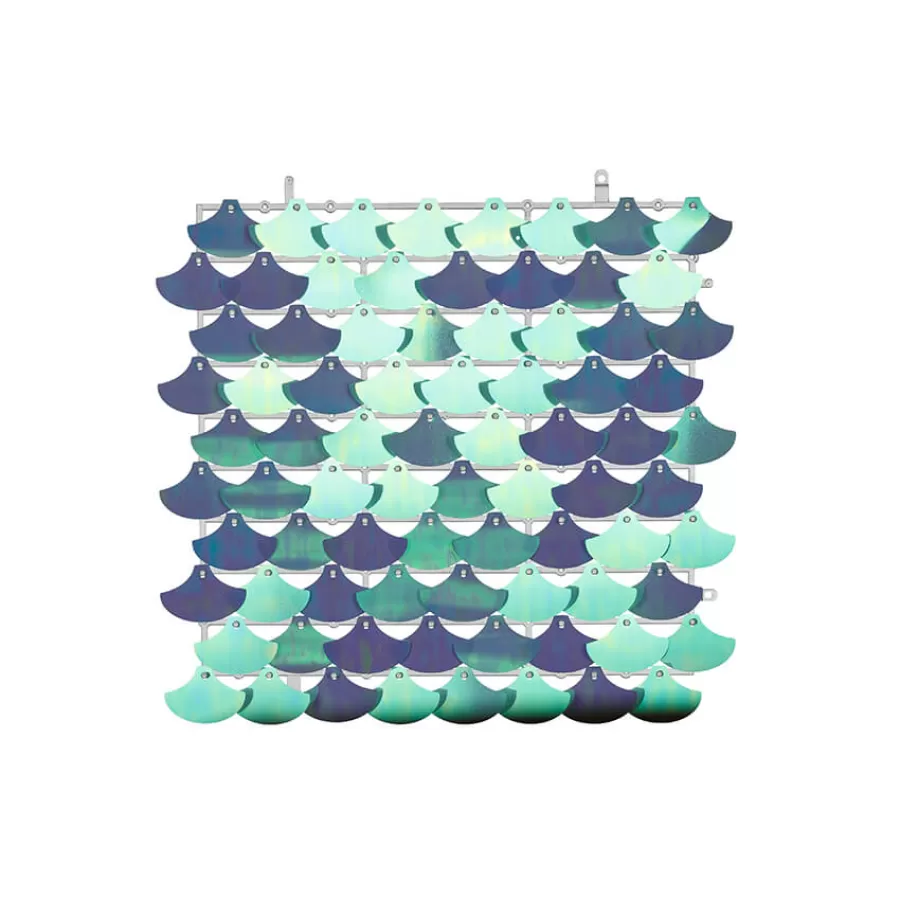 Πάνελ με πούλιες Λέπια Γοργόνας ιριδίζοντα σιέλ/λιλά για backdrop