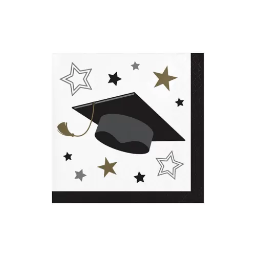 Χαρτοπετσέτες cocktail καπέλο αποφοίτησης - 16τμχ.
