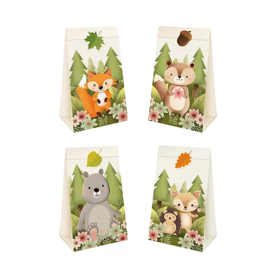 Σακουλάκια για δώρα Forest Friends - 4τμχ.