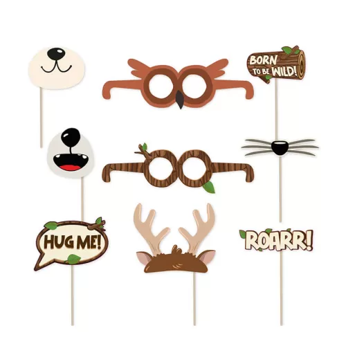 Photo booth props - Forest Friends - 9τμχ.