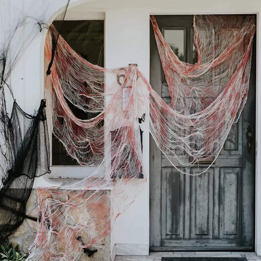 Γάζα λευκή διακοσμητική με αίμα