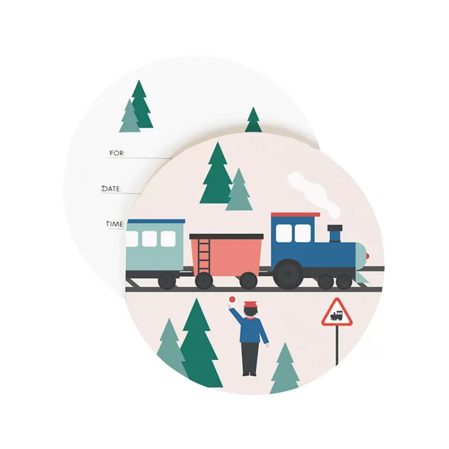 Προσκλήσεις για πάρτυ Τρενάκι - 8τμχ.