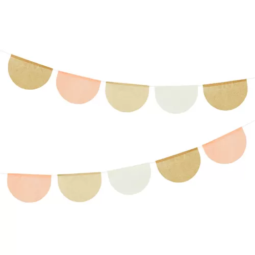 Γιρλάντα με ημικύκλια σε γήινες αποχρώσεις