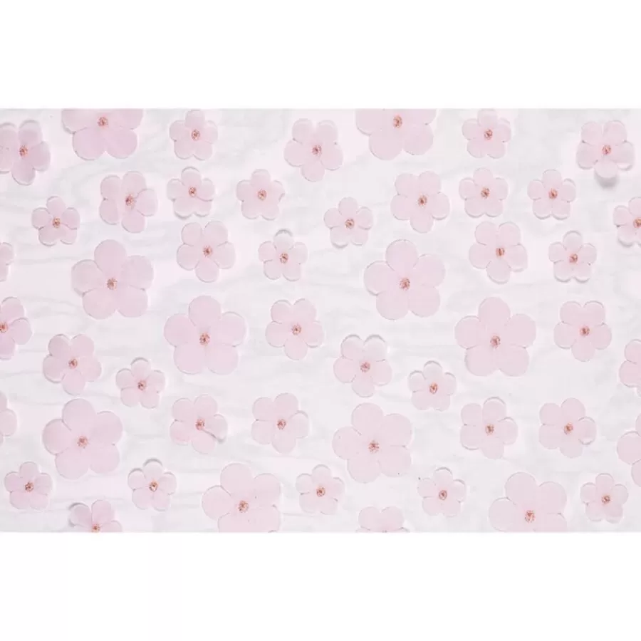 Runner τούλι ροζ με μαργαρίτες